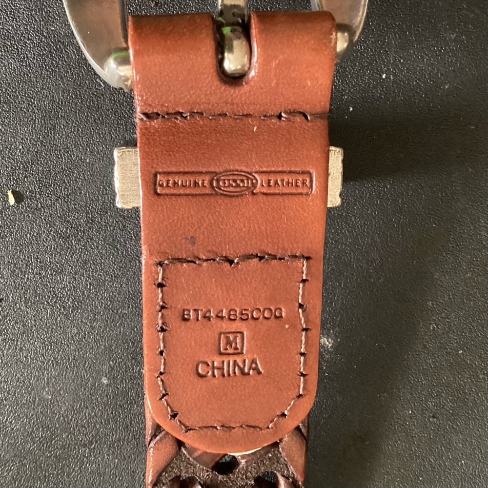 S M 34 Silver Buckle OSSI Braided Leather Western Belt - Picture 6 of 12